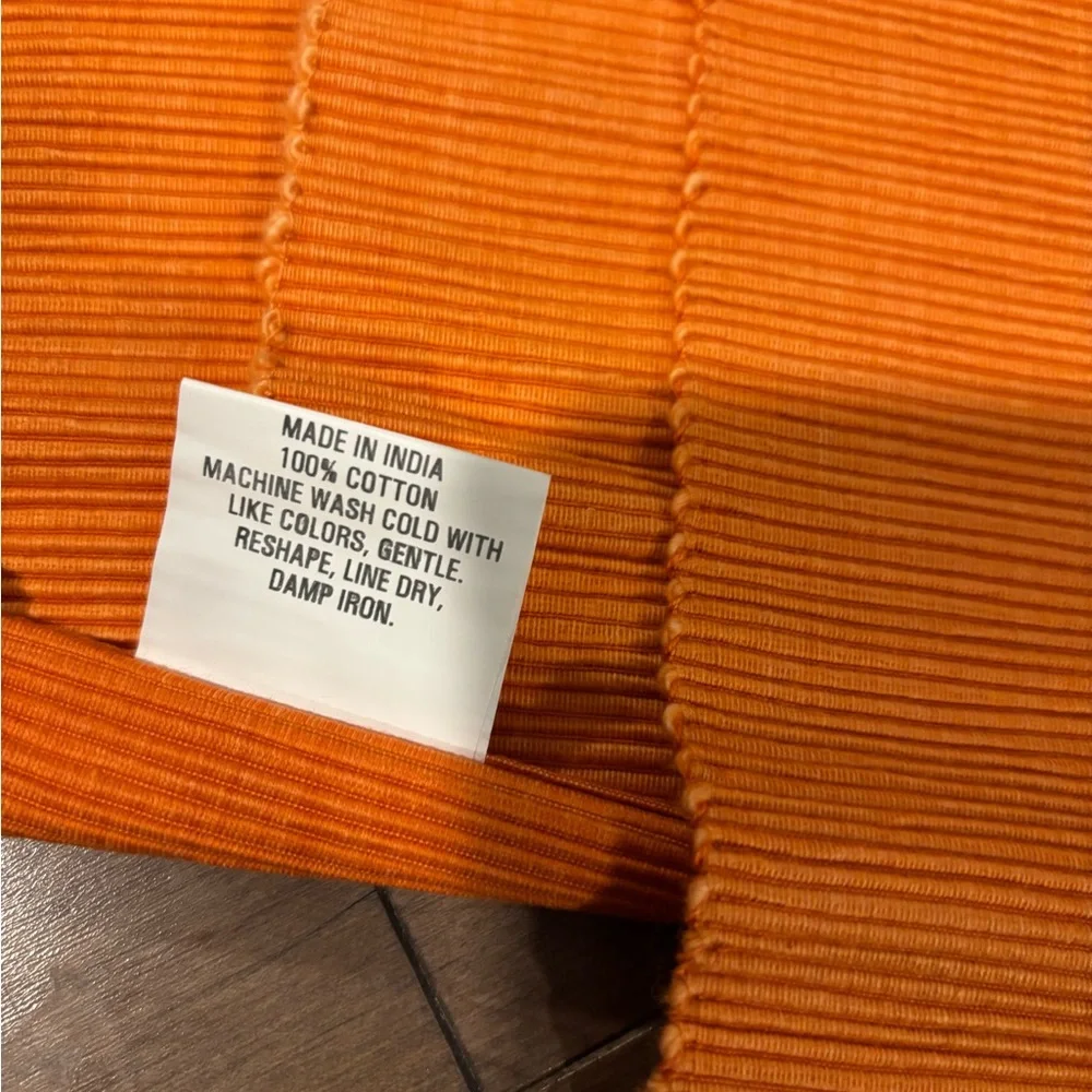 Crate&Barrel 100% Cotton Twilight Placemats (3) three in Orange/ Desert